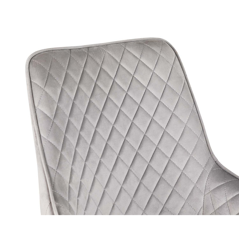 Bugrane Velvet Upholstered Armchair, Grey