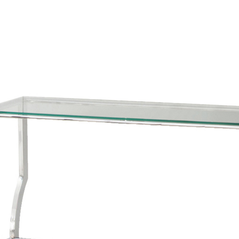 Keelee 43.5'' Glass Top Console Table