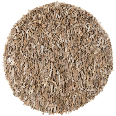 Leather Shag Hand Knotted Leather Rug