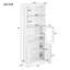 Grande armoire de rangement blanche avec tablettes et portes pour la salle de bain