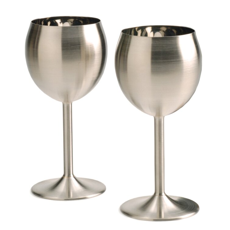 Wrought Studio Aulay 10 oz. Stainless Steel Red Wine Glass