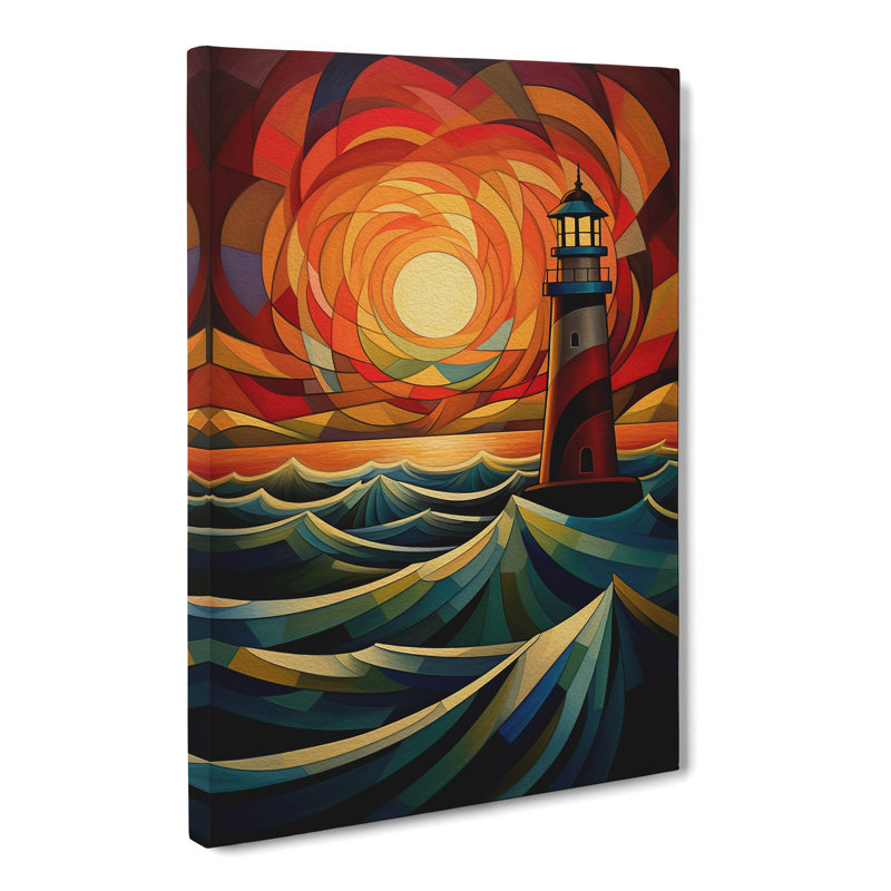 Lighthouse Deco No.2 - Wrapped Canvas, 60cm H x 40cm W x 3cm D