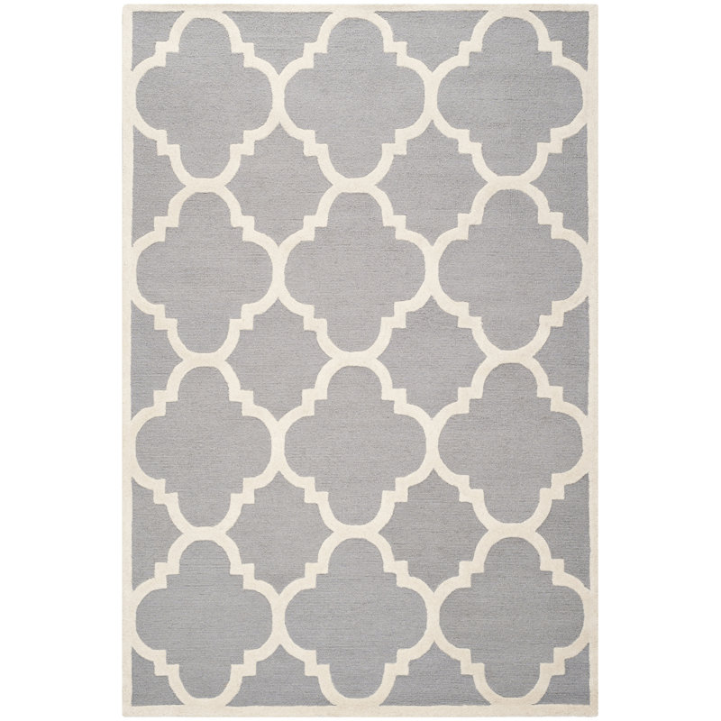 Keith Geometric Wool Hand Woven Area Rug, Rectangle 183 x 274 cm