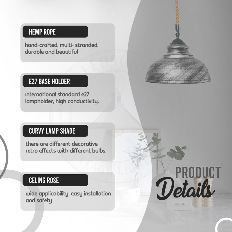 Kathryn 1 - Light Single Pendant, Yes, Brushed Silver