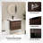 24" Small Bathroom Vanity with Floating Design-403803389