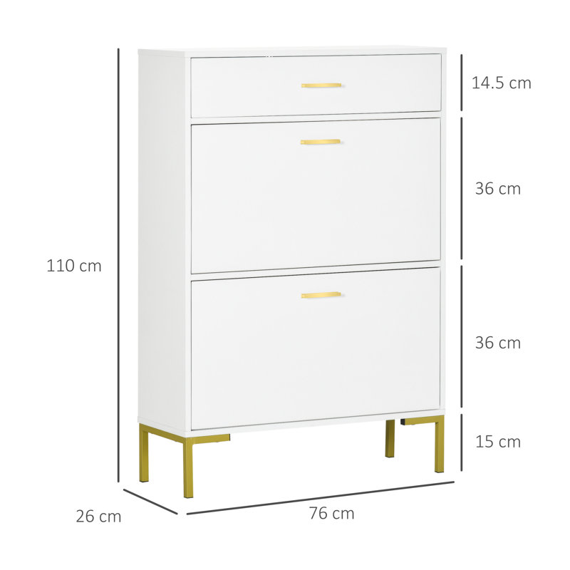 12 Pair Flip Down Shoe Storage