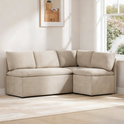 Upholstered Corner Dining Banquette with Storage