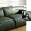 Causeuse-coussin modulaire en cuir véritable vert