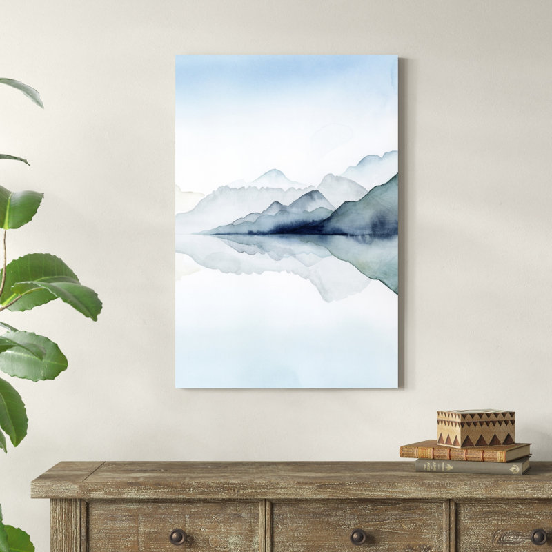 «Glacial II», peinture sur toile, H 36 po x l 24 po, Toile tendue