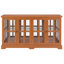 Vitrine avec éclairage à DEL, rangement réglable et poignées en métal pour vitrine de bureau à quatre portes, vitrine antique, dossier en acrylique, lumières, décoration de table lisse-123400700