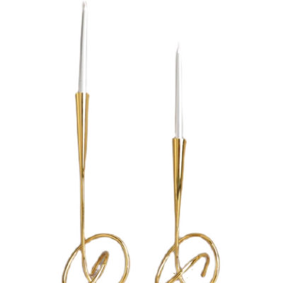 16.54'' H Metal Tabletop Candlestick