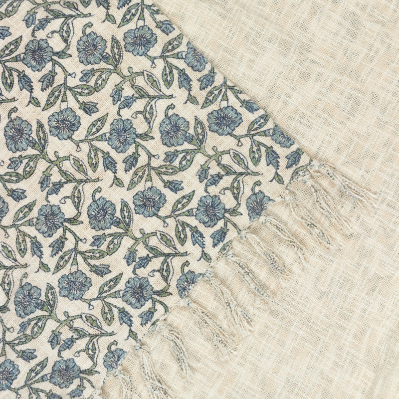 Delphine Throw Machine Woven Throw Blanket, Green