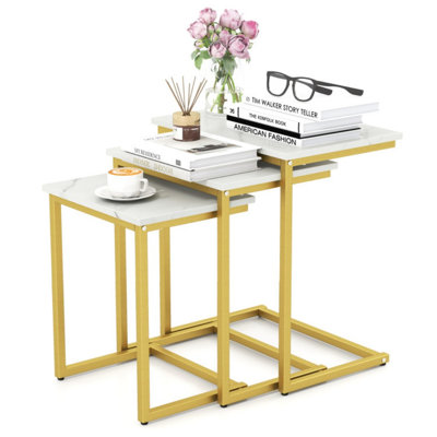 3 Pieces Multifunctional Coffee End Table Set