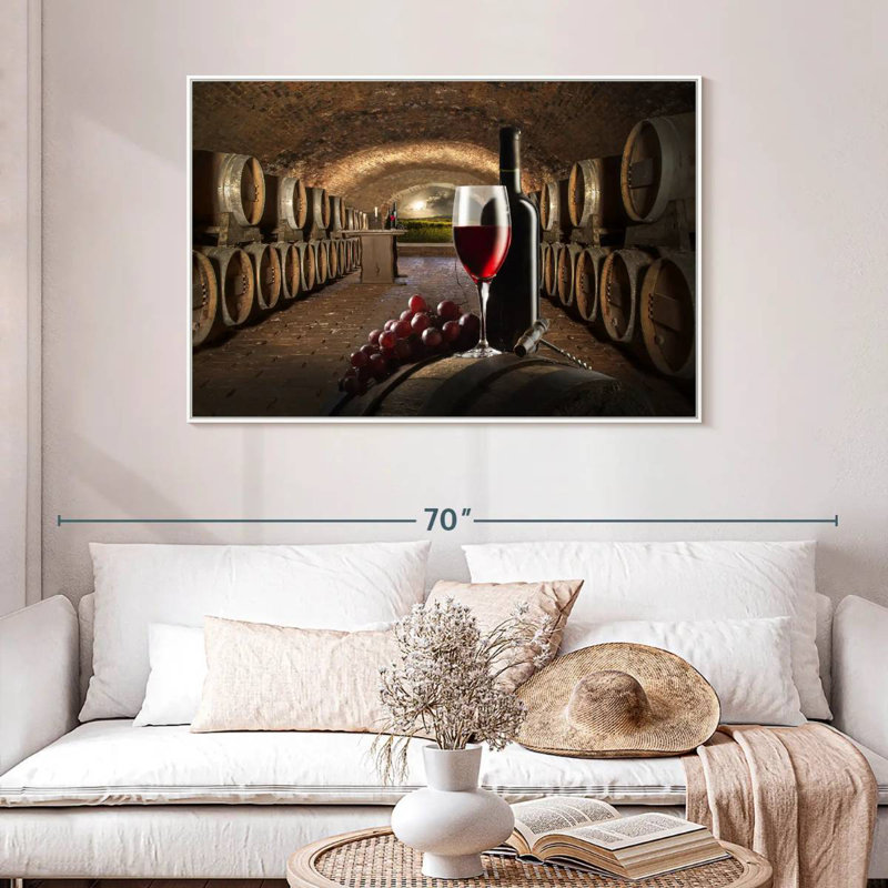 Winery, Cadre flottant blanc, 46 po x 31 po