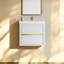 Meuble-lavabo mural simple 24 po avec plateau en résine Kaushal-109712497