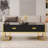 Modern Rectangular Coffee Table With 4 Drawers And Gold Base-1870177582