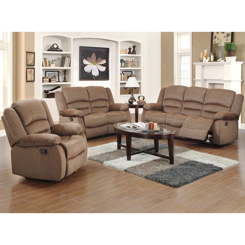 Mashpee 3 - Piece Living Room Set, Light Brown