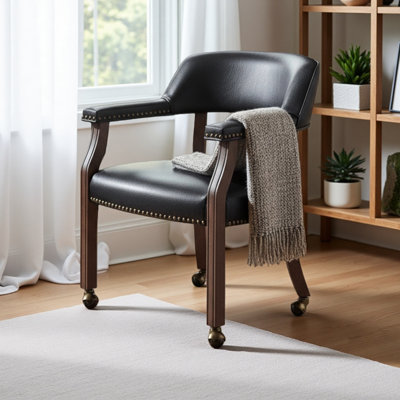 Dining And Game Chair In Faux Leather