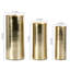 3 Piece Gold Metal Table Vase Set