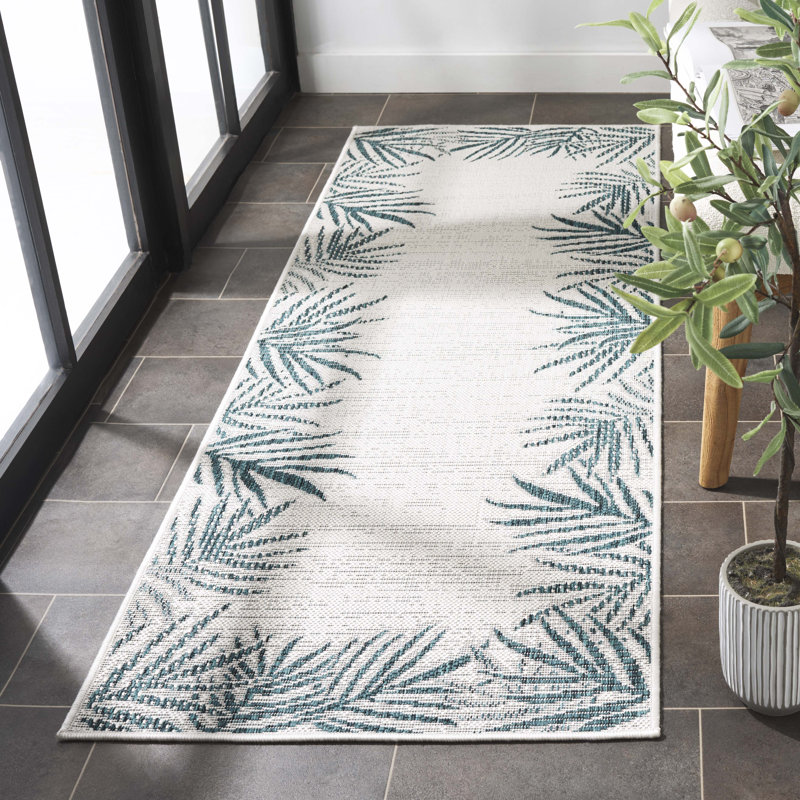 Tapis d'intérieur / extérieur floral Beach House Performance, Tapis de couloir 2 pi 2 po x 6 pi
