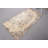 Vintage Handwoven Turkish Rug with Unique Beige Floral Design Made from Wool