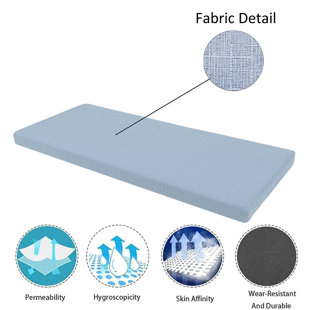 Mousse de coussin de banc de 2 po d'épaisseur pour meubles d'intérieur / extérieur / siège de fenêtre