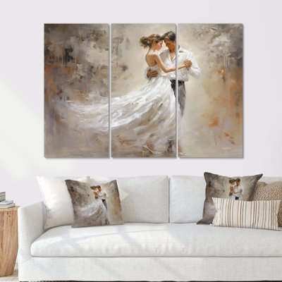 Danse valse en blanc III - ensemble de reproduction d'art mural