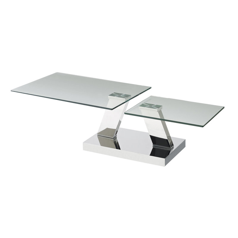 Table basse à piédestal extensible