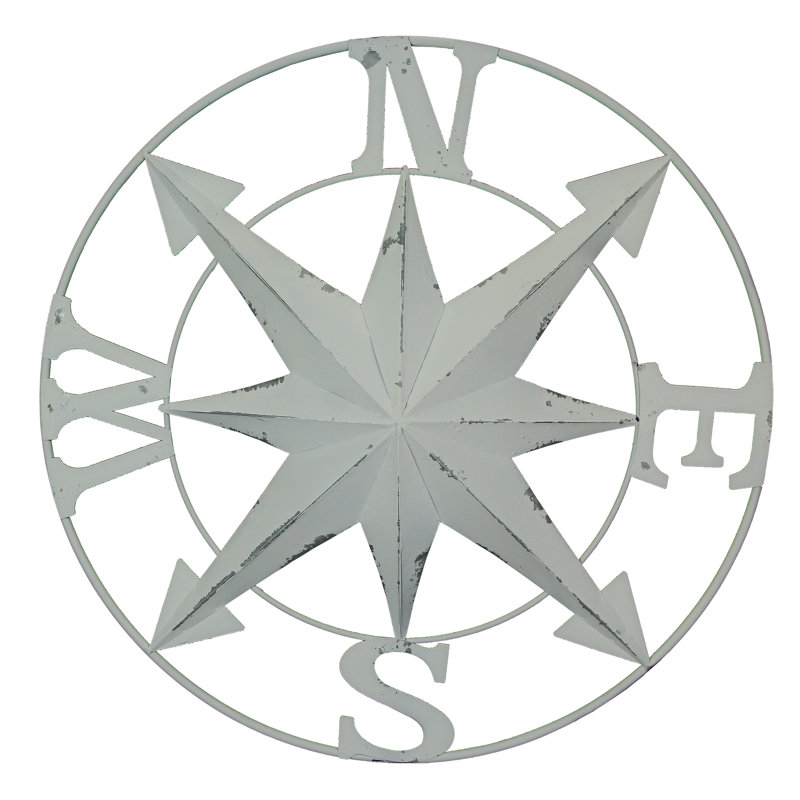 Nautical & Beach Wall Decor on Metal, White