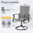 Set Of 2 Swivel Dining Chair – Padded, 360° Rotation + Rocking-1459442685