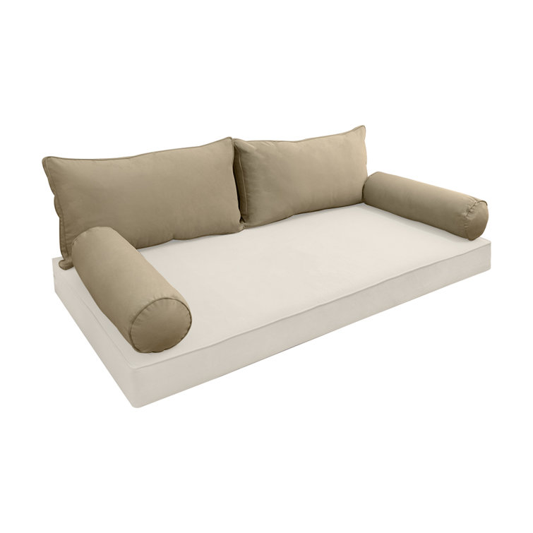 Daybed Slipcover, TWIN or FULL Mattress Cover, Fitted Daybed Cover,  Over-sized Seat Cushion, 