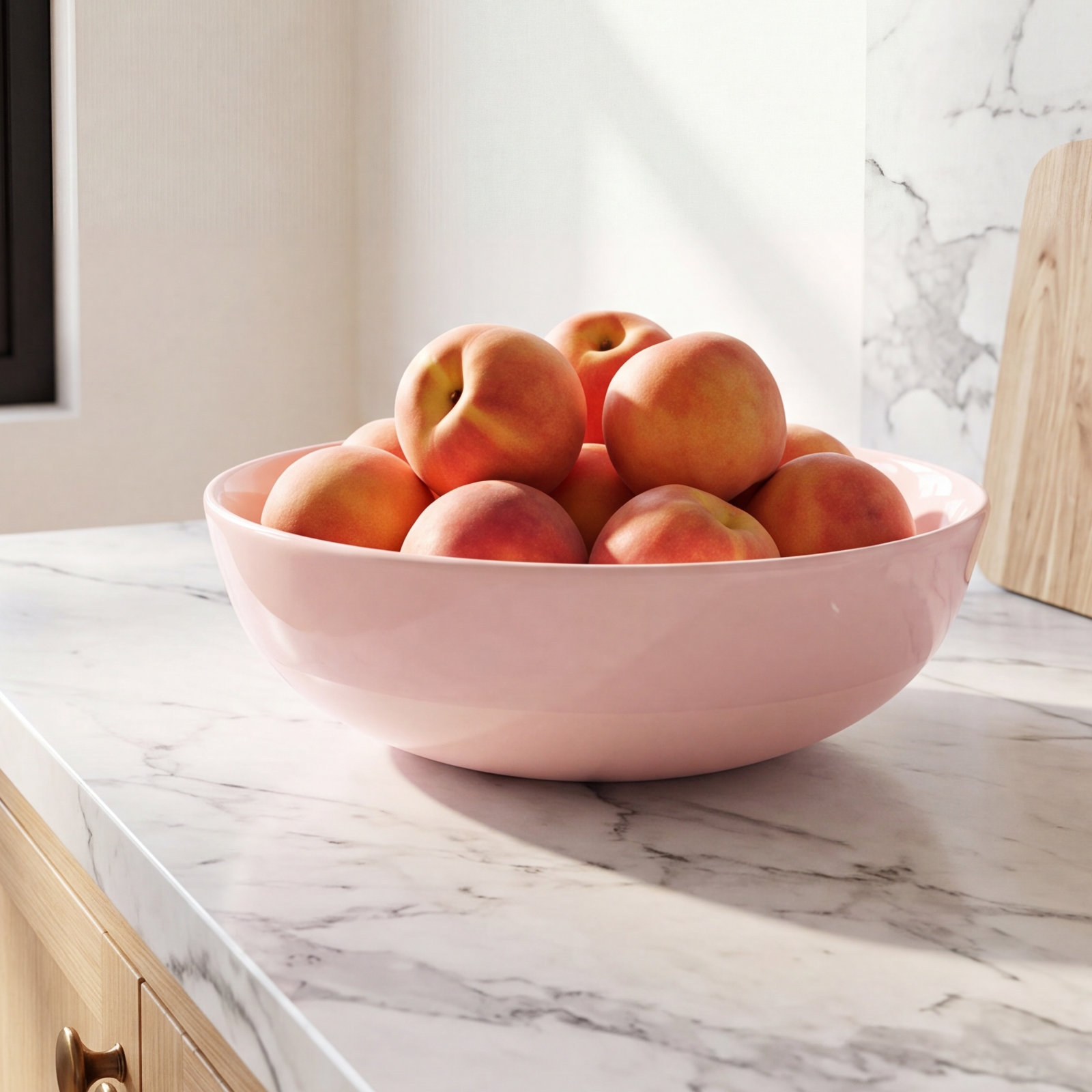 Shell Bisque Porcelain Serving Bowl, Soft Pink