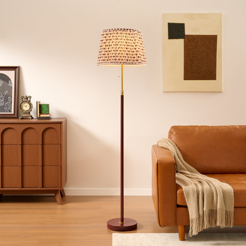 Modern Adjustable Floor Lamp with Fabric Shade