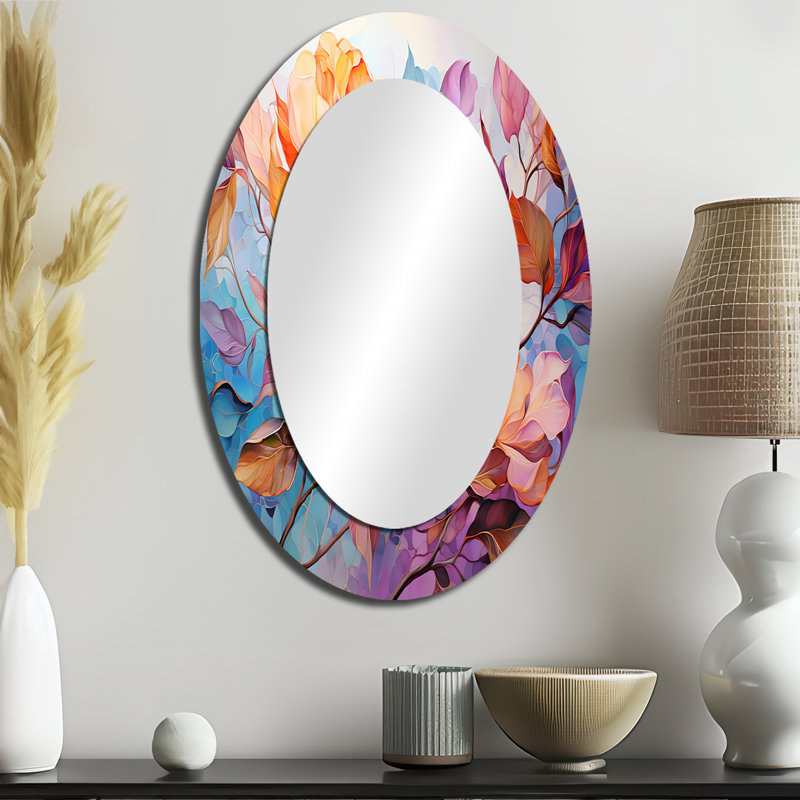 Dreamy Colorful Foliage I - Miroir mural multicolore, 36 po x 24 po