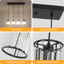 Luminaire suspendu en cristal pour îlot de cuisine à 4 lumières avec hauteur réglable Bette-1269503296