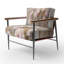 Chaise avec accoudoirs rembourrés à motif floral rose Rose Farmhouse Charm-143230290