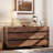 Modern Wooden Dresser For Bedroom Or Living Room, Closet Organizer With 6 Spacious Drawers, Metal Base Chest Of Drawers, Brown