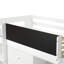3ft Single Modern Wood Bed with Slide and Chalkboard with 2 Drawers & Storage Shelves