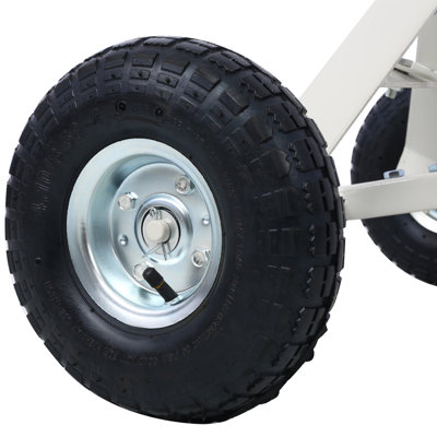 Trailer Dolly With Pneumatic Tires  600 Lb Maximum Tongue Weight Capacity Gray
