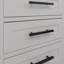Poignée barre quadruple Heritage Designs - 12 po Poignée d'armoire centre à centre noir mat - Quincaillerie contemporaine pour tiroirs et armoires-116616583-116491300