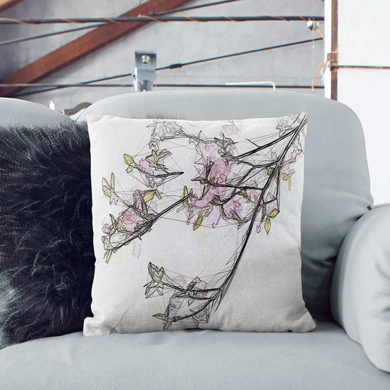 Square Throw Cushion, 40cm H x 40cm W x 15cm D