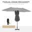 Sadie 270cm X 460cm Rectangular Cantilever Parasol-56618430