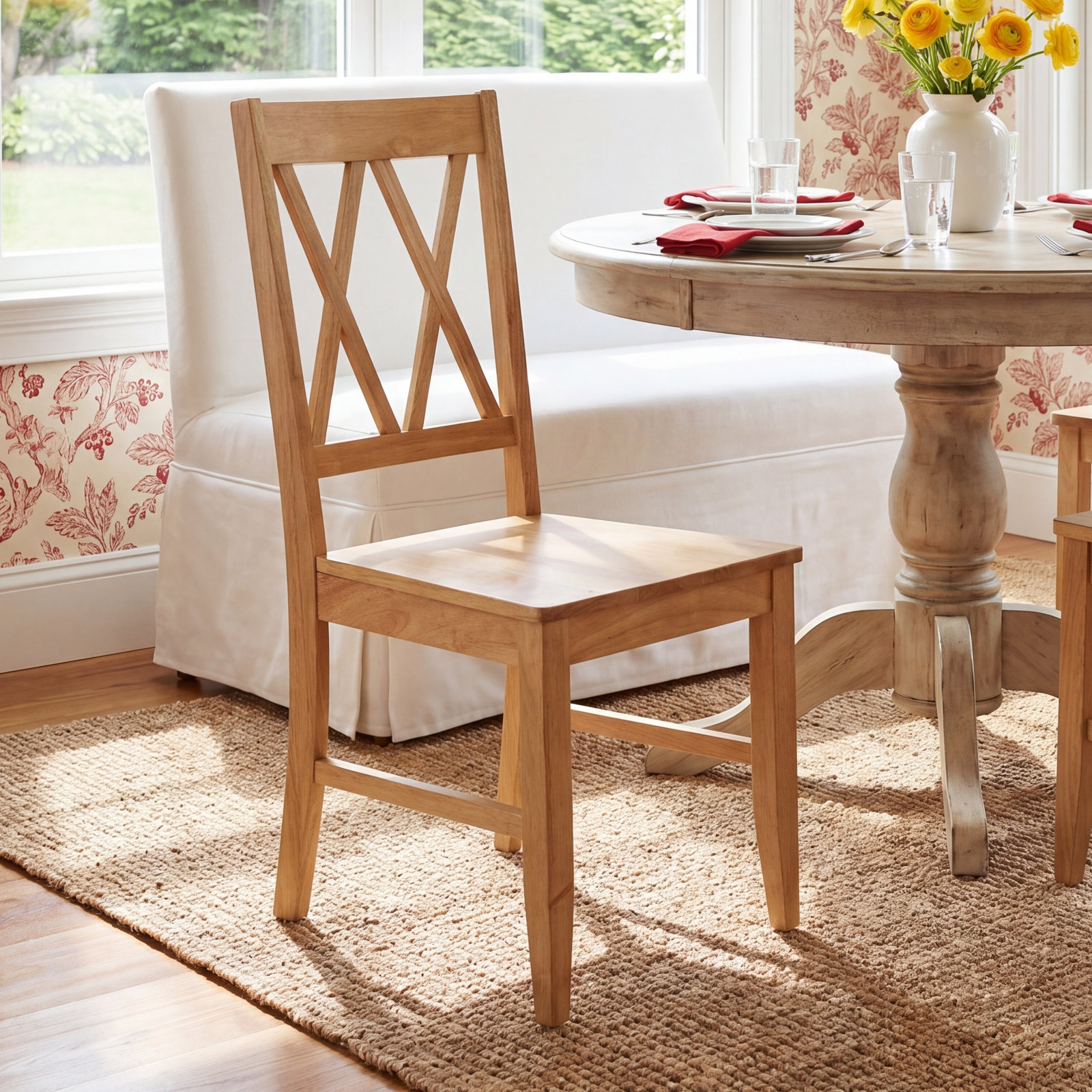 Yelena Double X-Back Side Chair, White