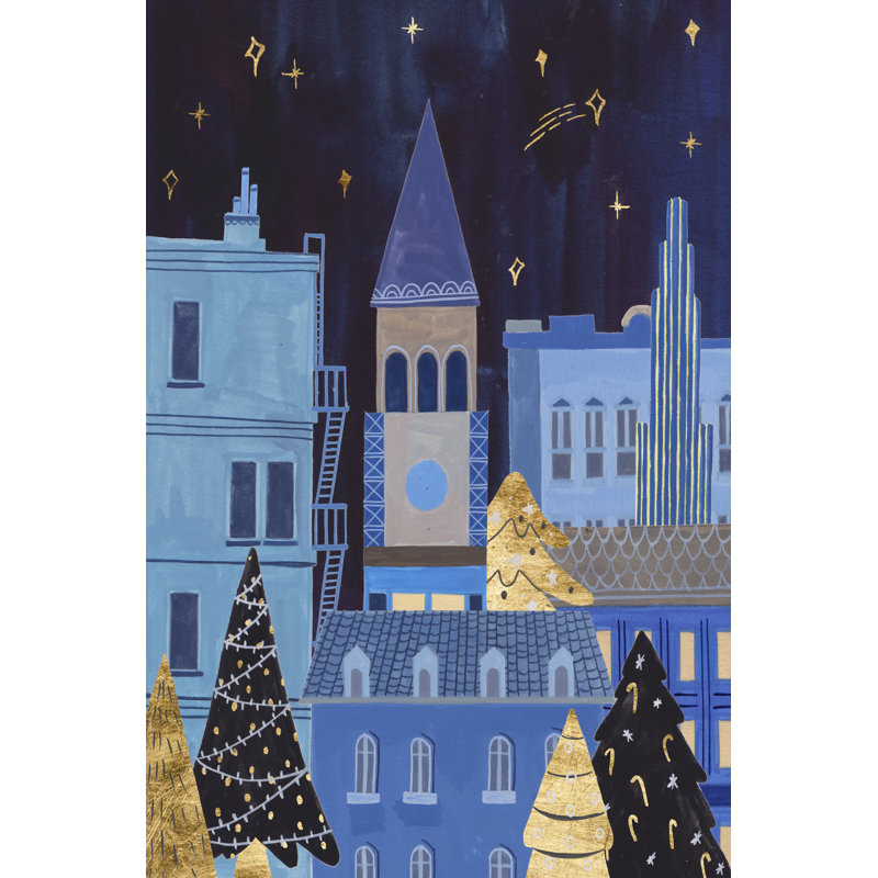Holiday Night II by Melissa Wang - Painting Print, Wrapped Canvas, 91 cm H x 61 cm W 