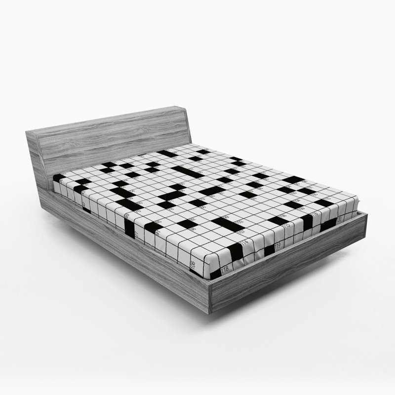 Microfiber Geometric Fitted Sheet, Queen Fitted Sheet
