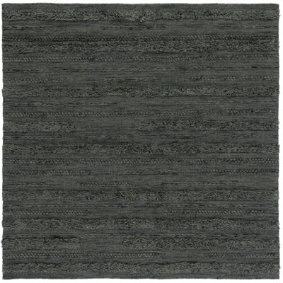Hartzler Handmade Flatweave Charcoal/Ivory Area Rug