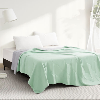 Double-Sided Cooling Comforter for Night Sweats Hot Sleepers, Machine Washable