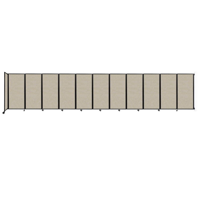11 - Cloison pliante à panneaux, 11, H 72 po x l 366 po x P 12 po, Sable