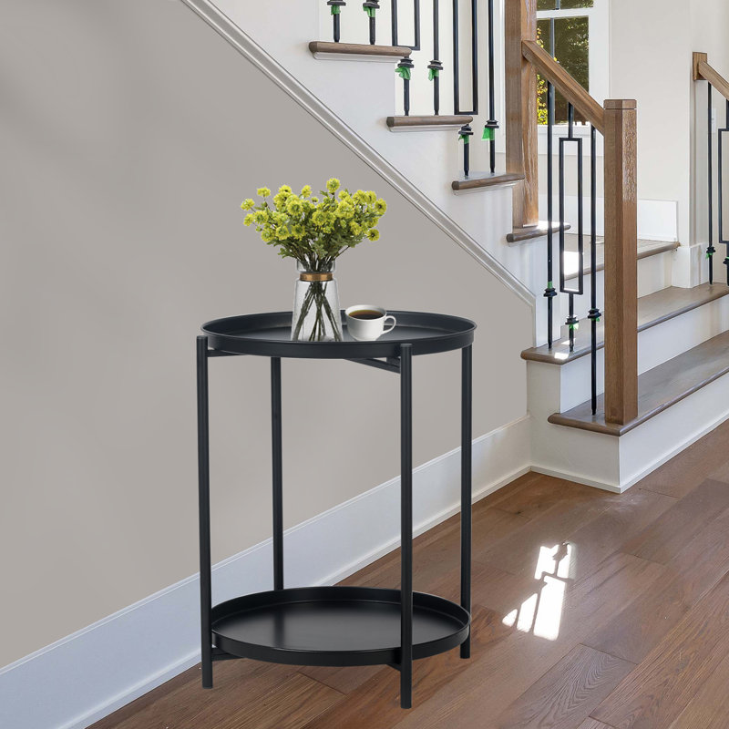 20.7 Height End Table Side Table, Black