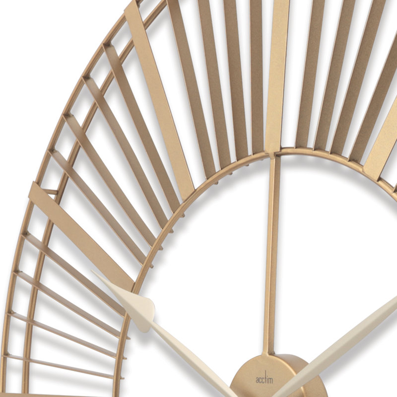 Acctim Wall Clock Galvanised Metal Outdoor & Indoor Use Weather, Gold, 80cm H x 80cm W x 5cm D